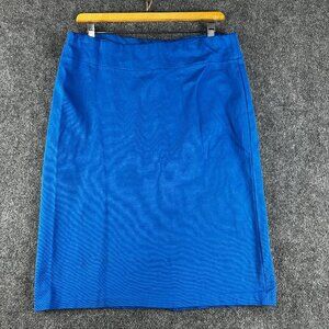 Ashley Stewart Skirt Womens 18 20 Blue Stretch Knit Elastic Waist Pull On Pencil